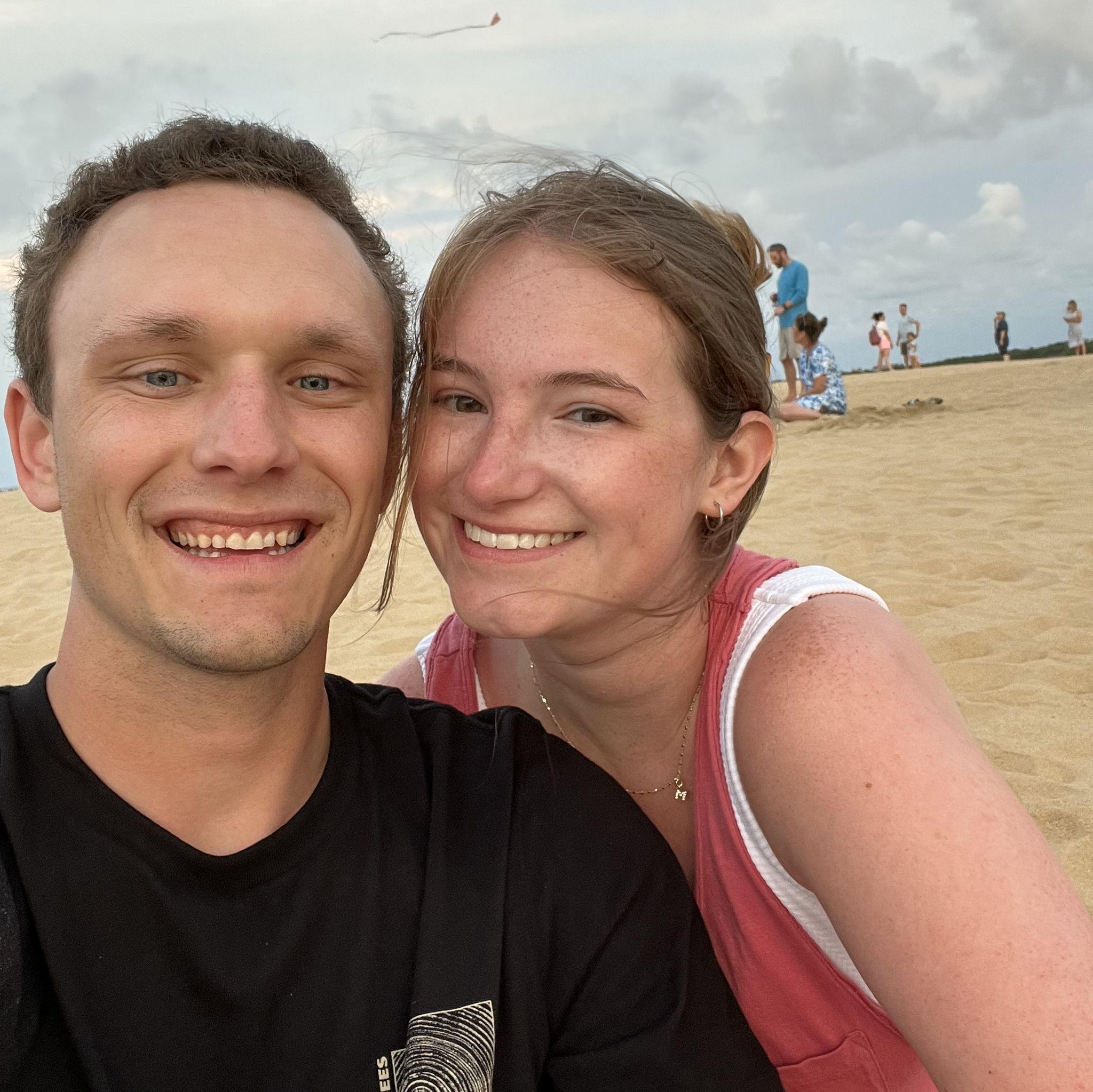 July '23 - Watching the sunset at Jockey's Ridge State Park.