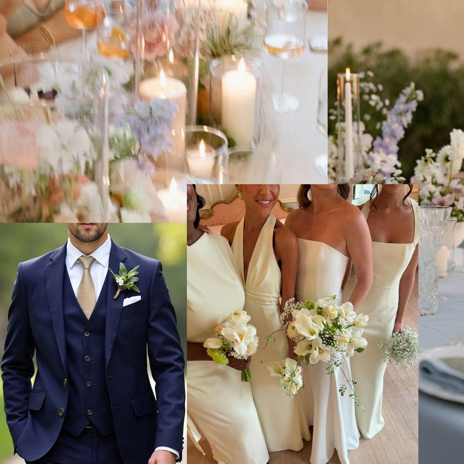 The inspiration for bridesmaids and groomsmen.