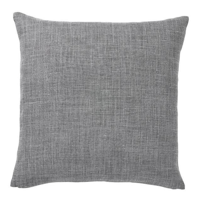Belgian Linen Pillow Cover, 24", Shale