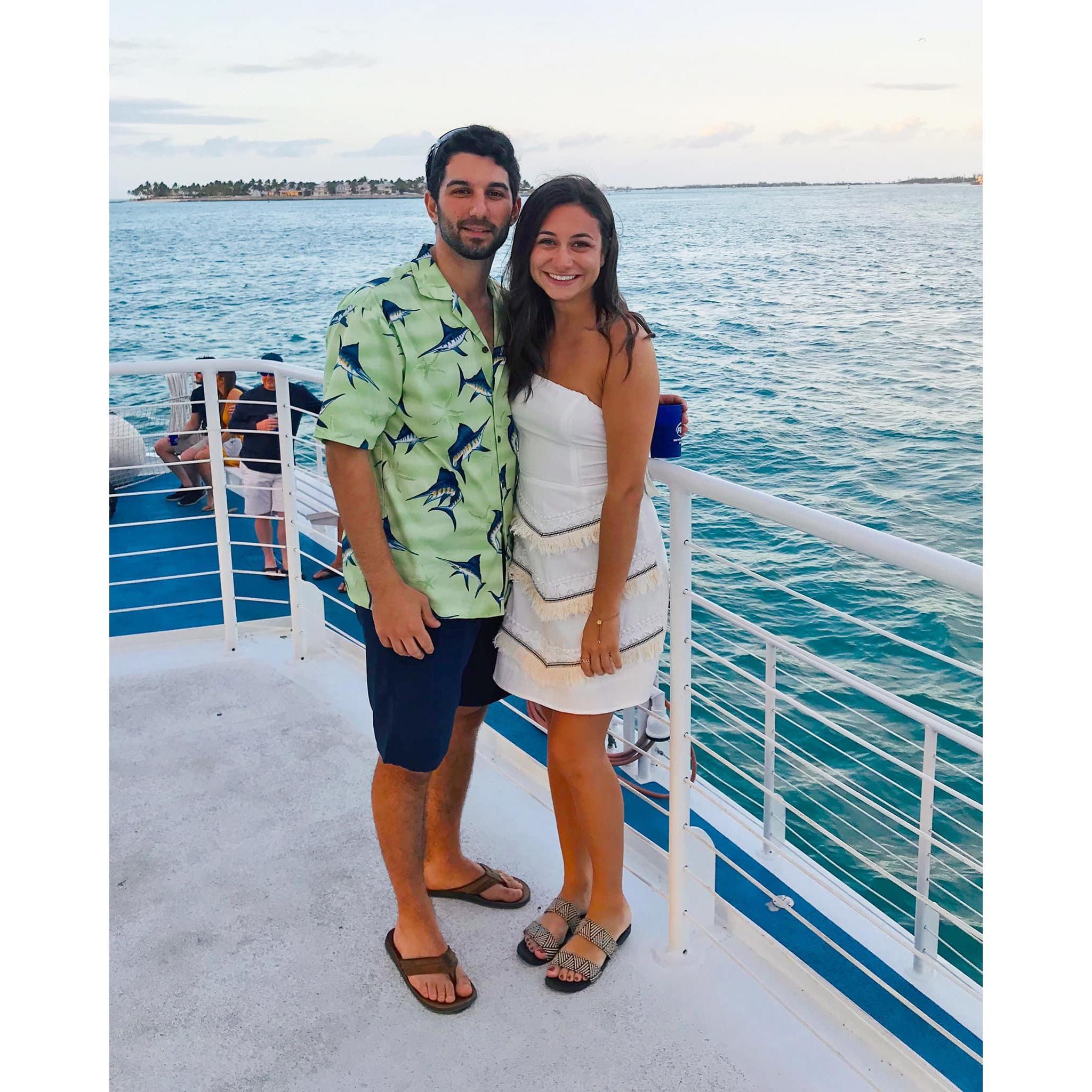 The last night on our amazing trip to Key West, FL! John surprised Emilee with plane tickets for her birthday!