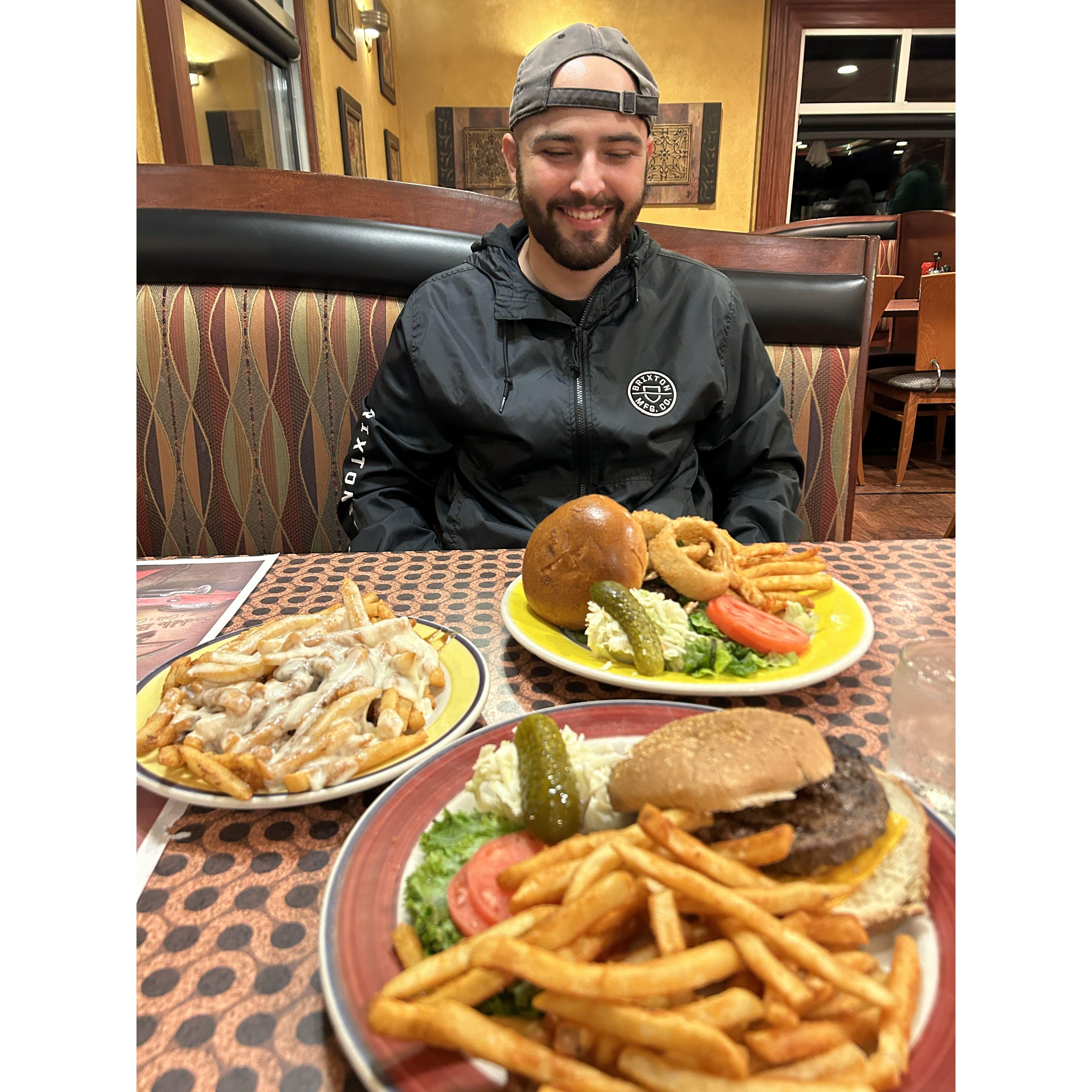 Dylan trying disco fries in NJ for the first time. And his first time being at an NJ diner!