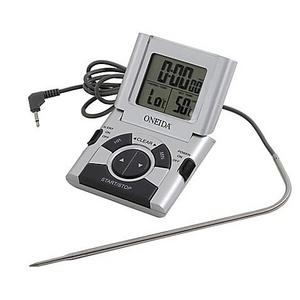 Oneida® Digital Probe Cooking Thermometer with Timer in Grey
