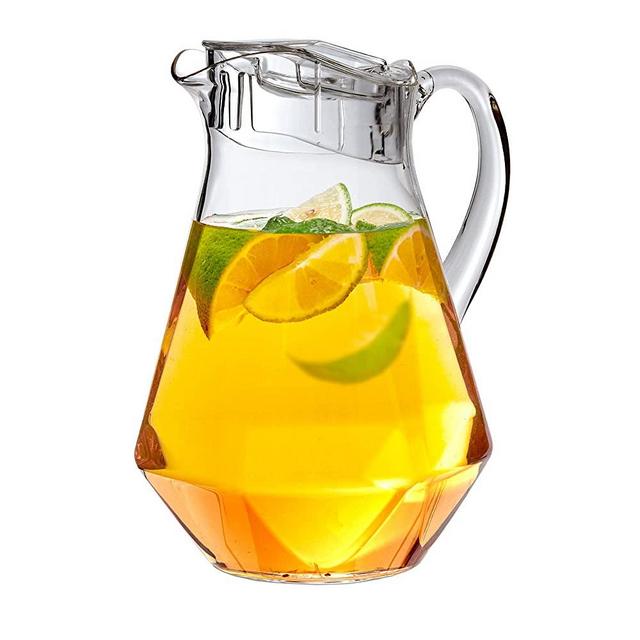Amazing Abby - Sparkly - Acrylic Pitcher (68 oz), Clear Plastic Pitcher, BPA-Free and Shatter-Proof, Great for Iced Tea, Sangria, Lemonade, and More