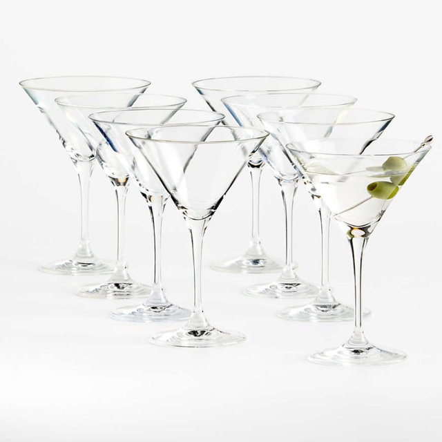 Aspen 8-Oz. Martini Glasses, Set of 8