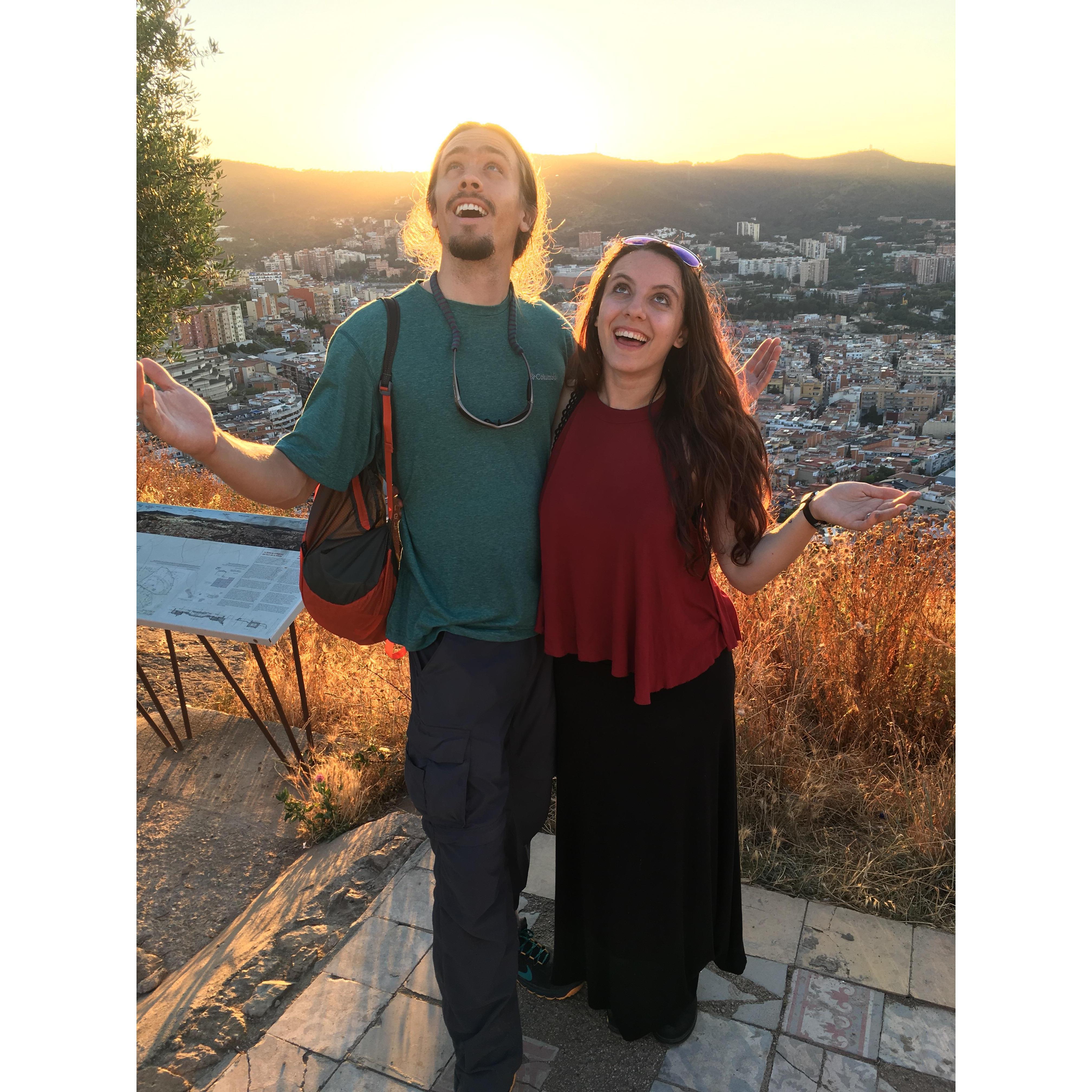 Sunsets in Barcelona, Spain, Summer 2017