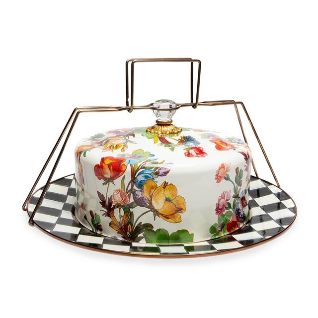 Flower Market Cake Carrier, White
