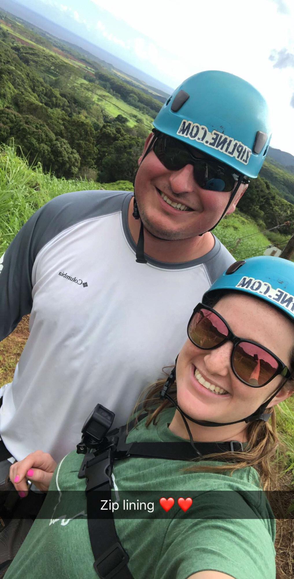 Danielle’s first time zip-lining.