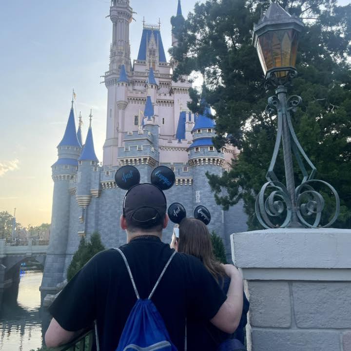 Our custom engagement mickey ears!