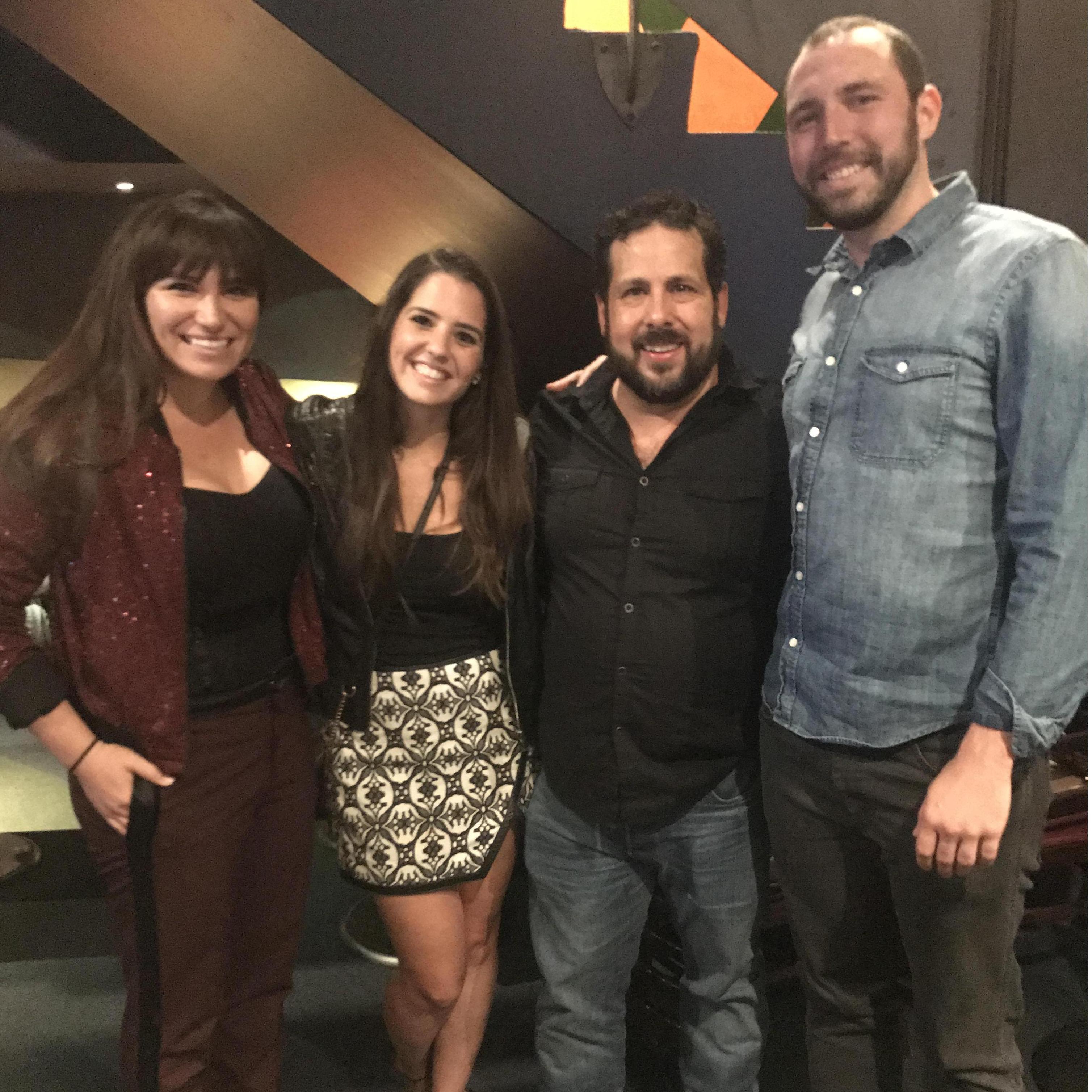 On the night Mike first said, "I love you" we went to NYC for a comedy show. Here we are with Steve Trevino (the comedian) and his wife.