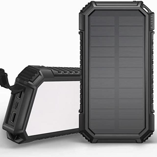 Solar Charger 26800mAh Power Bank - SOARAISE Phone Charger USB C Portable Charger External Battery Pack for iPhone Samsung (Black)