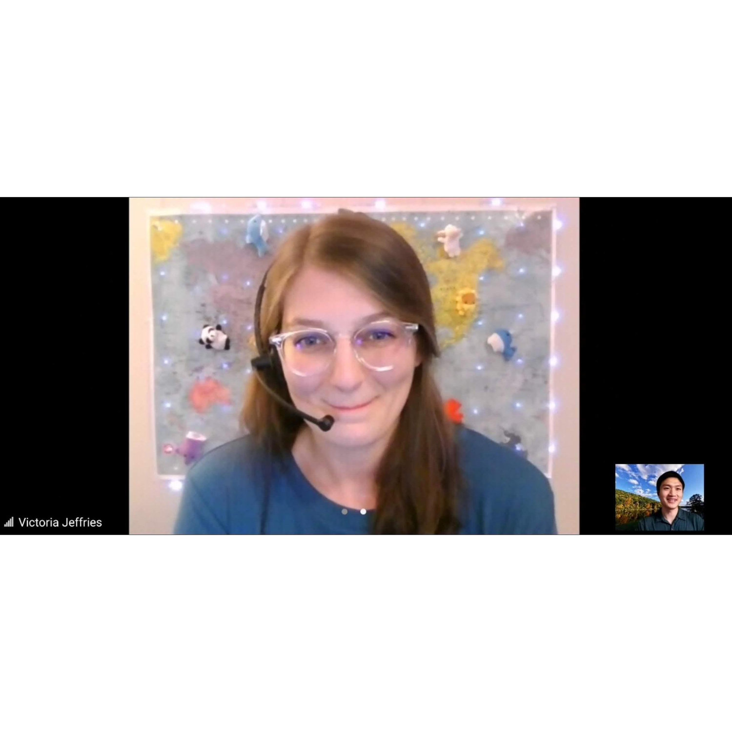 VV's first video chat - shirt matched unplanned