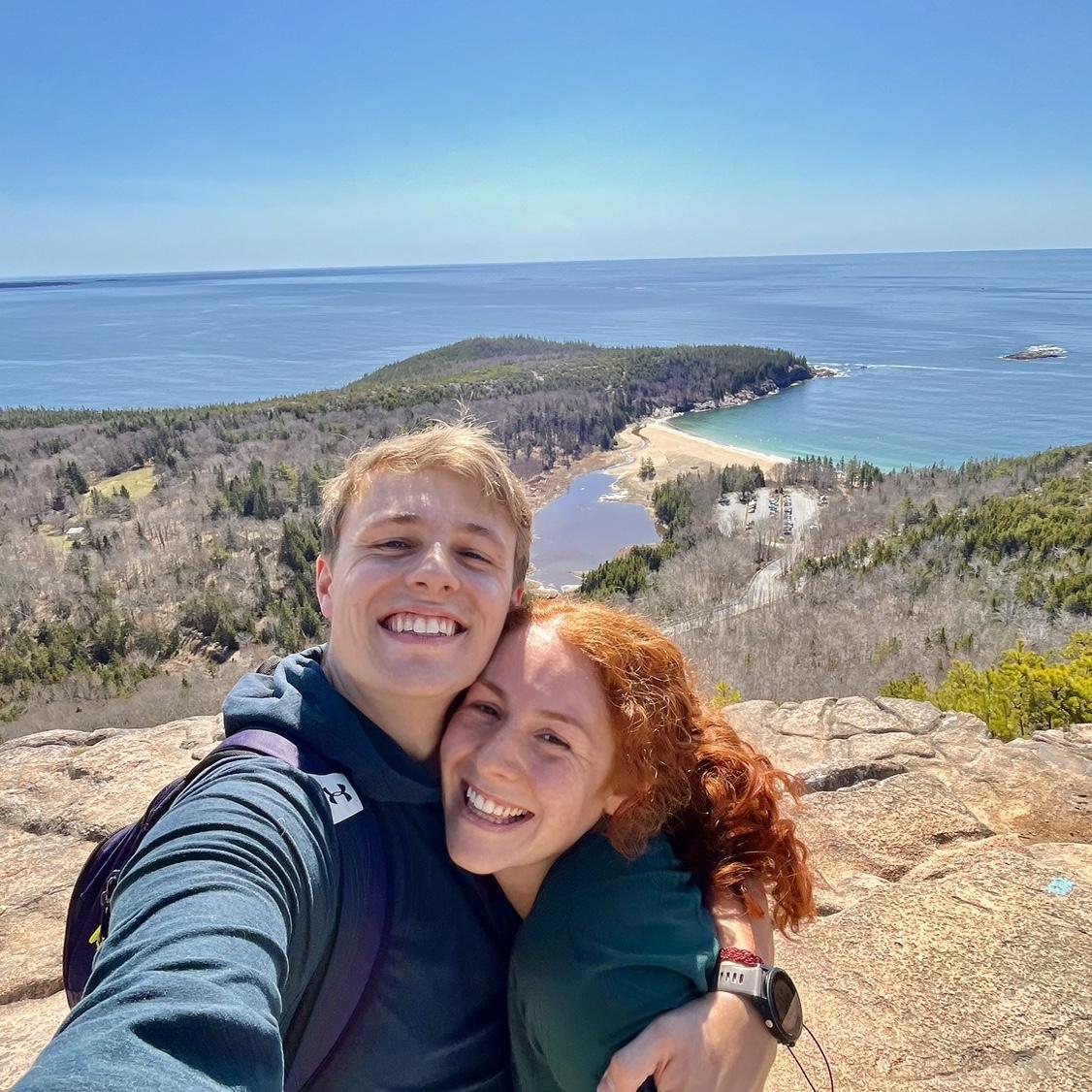 Enjoying some gorgeous views while hiking in Acadia National Park