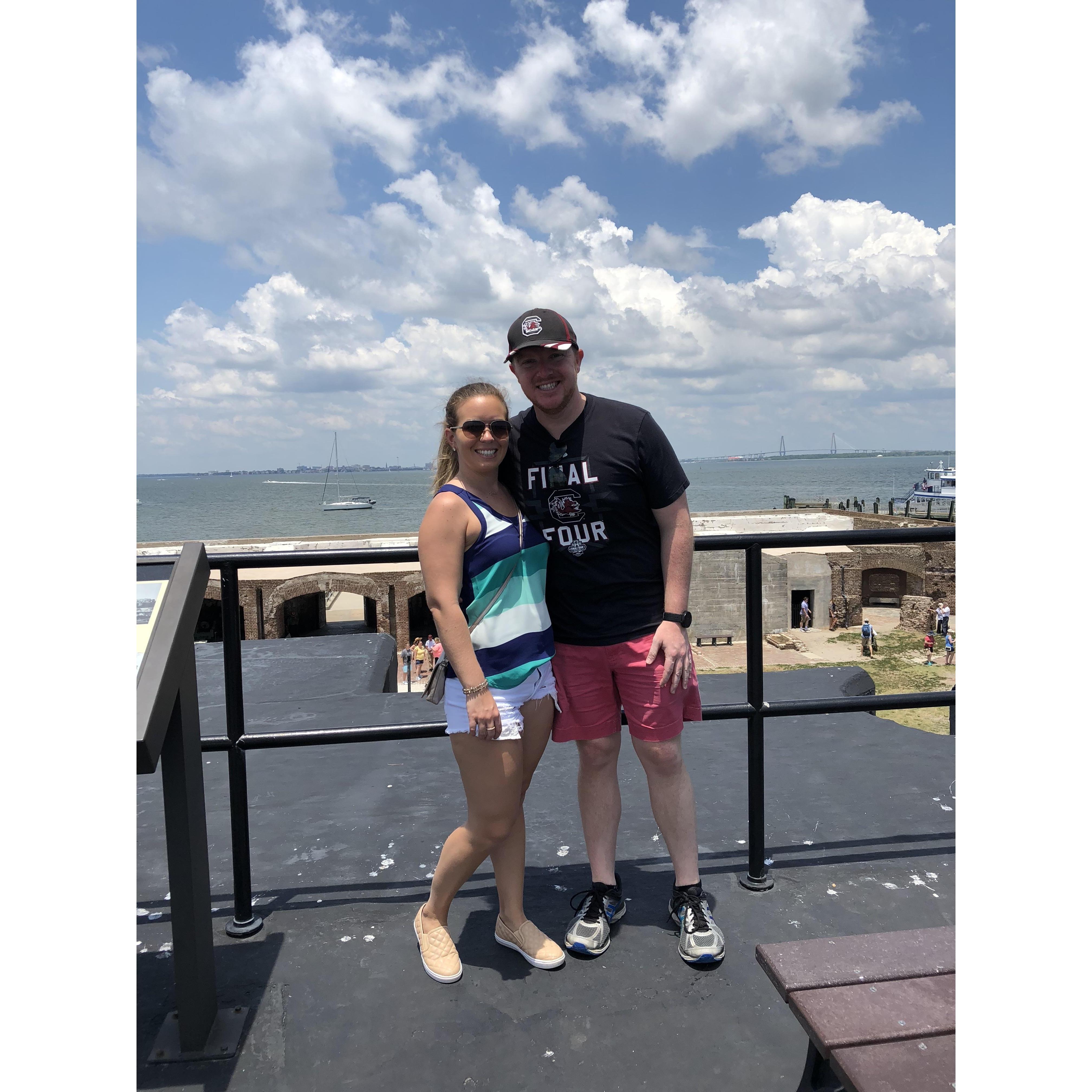 Shaun loves visiting Fort Sumter!