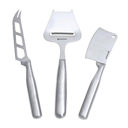 Swissmar Stainless Steel 3-Piece Cheese Knife Set