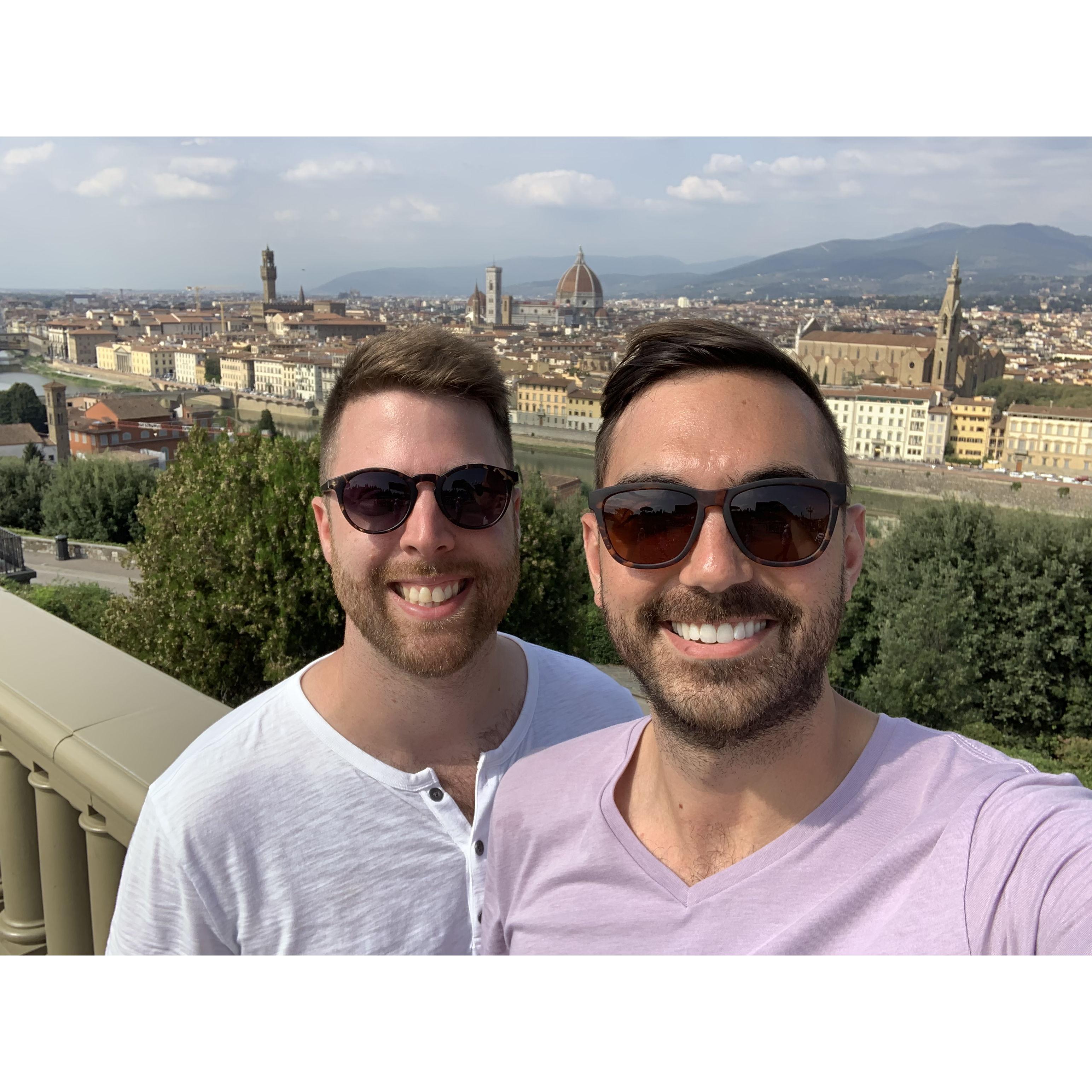 Brad and Andy in Florence - 9/2019