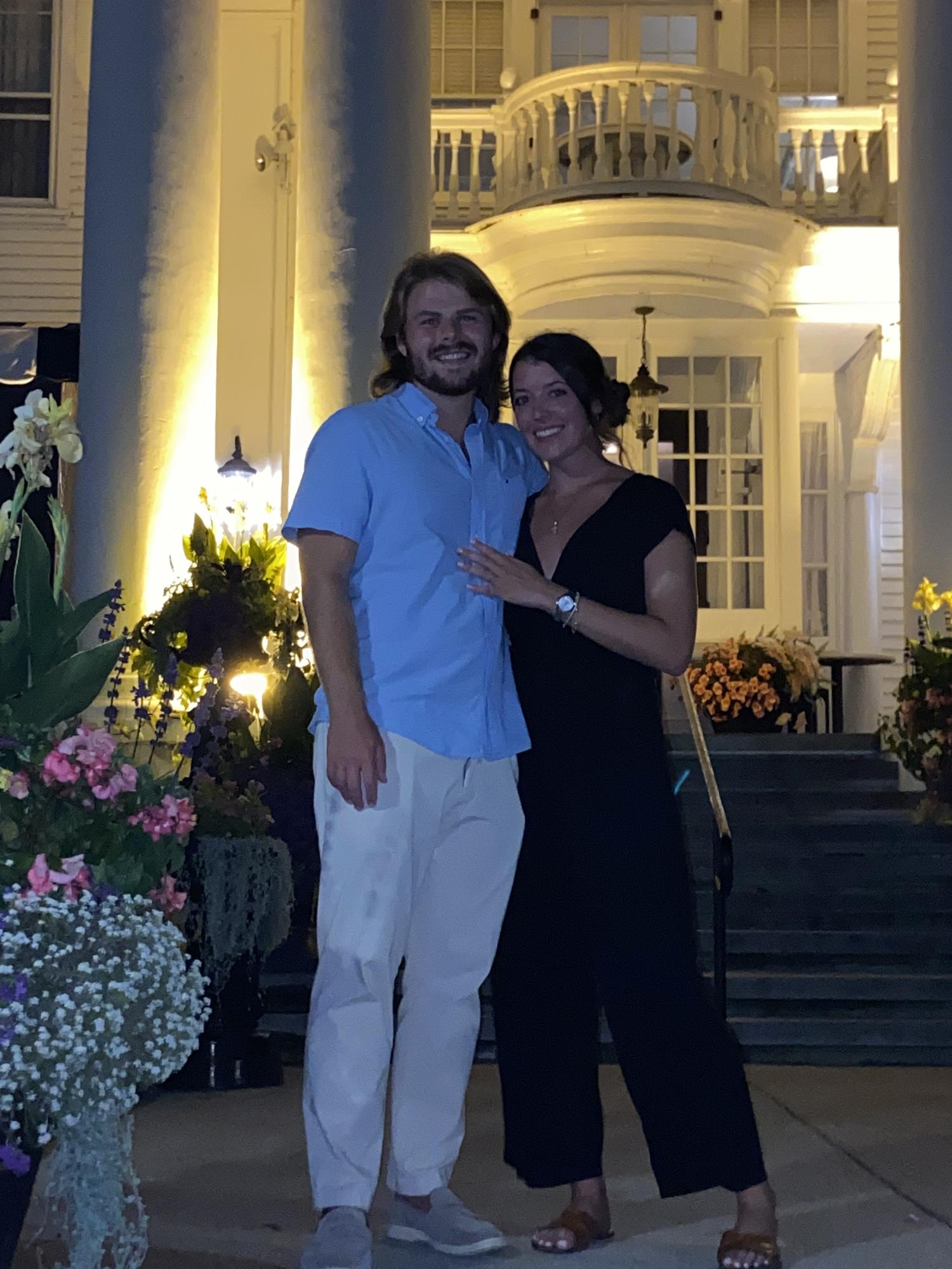 September 4, 2022 - in front of the Peter Shields Inn after we got engaged!