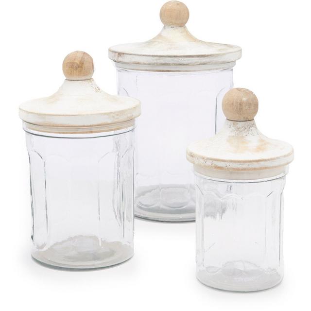 Mud PieGlass 3-Piece Canister Set