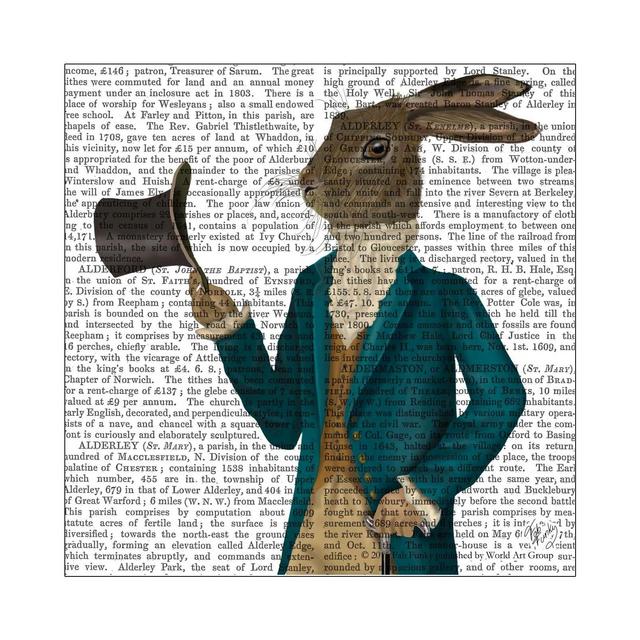 Thirstystone Animal Print Coasters Set of 4 - Hare in Turquoise Coat