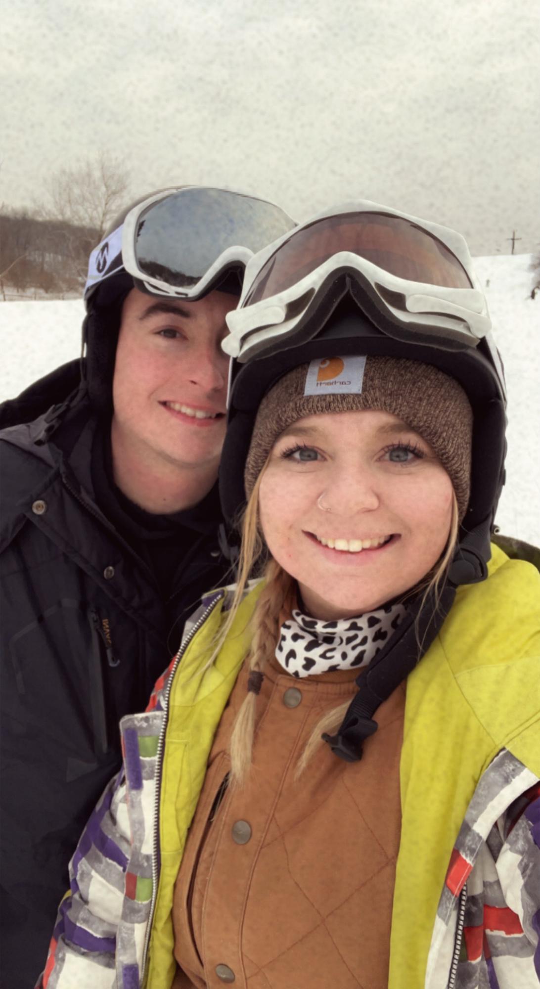 Josh learned to snowboard
