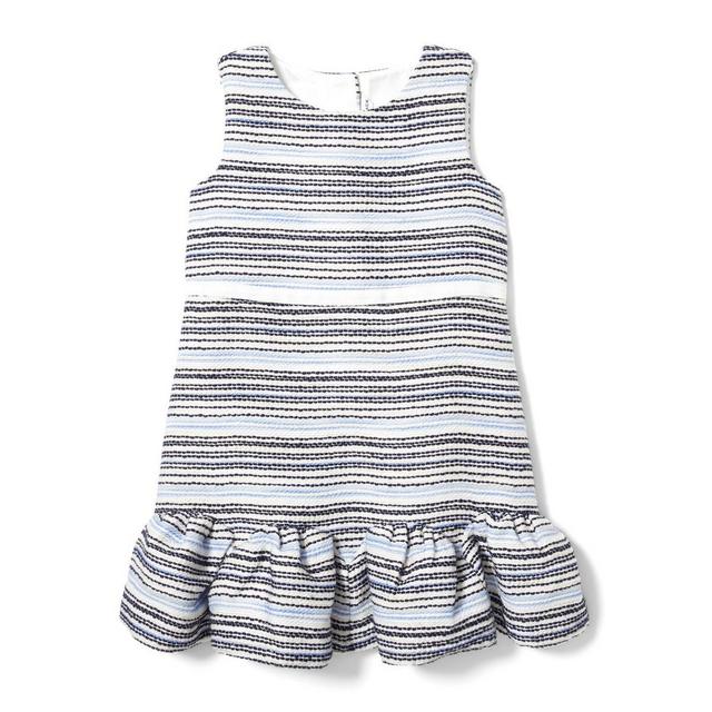 Bouclé Ruffle Hem Dress