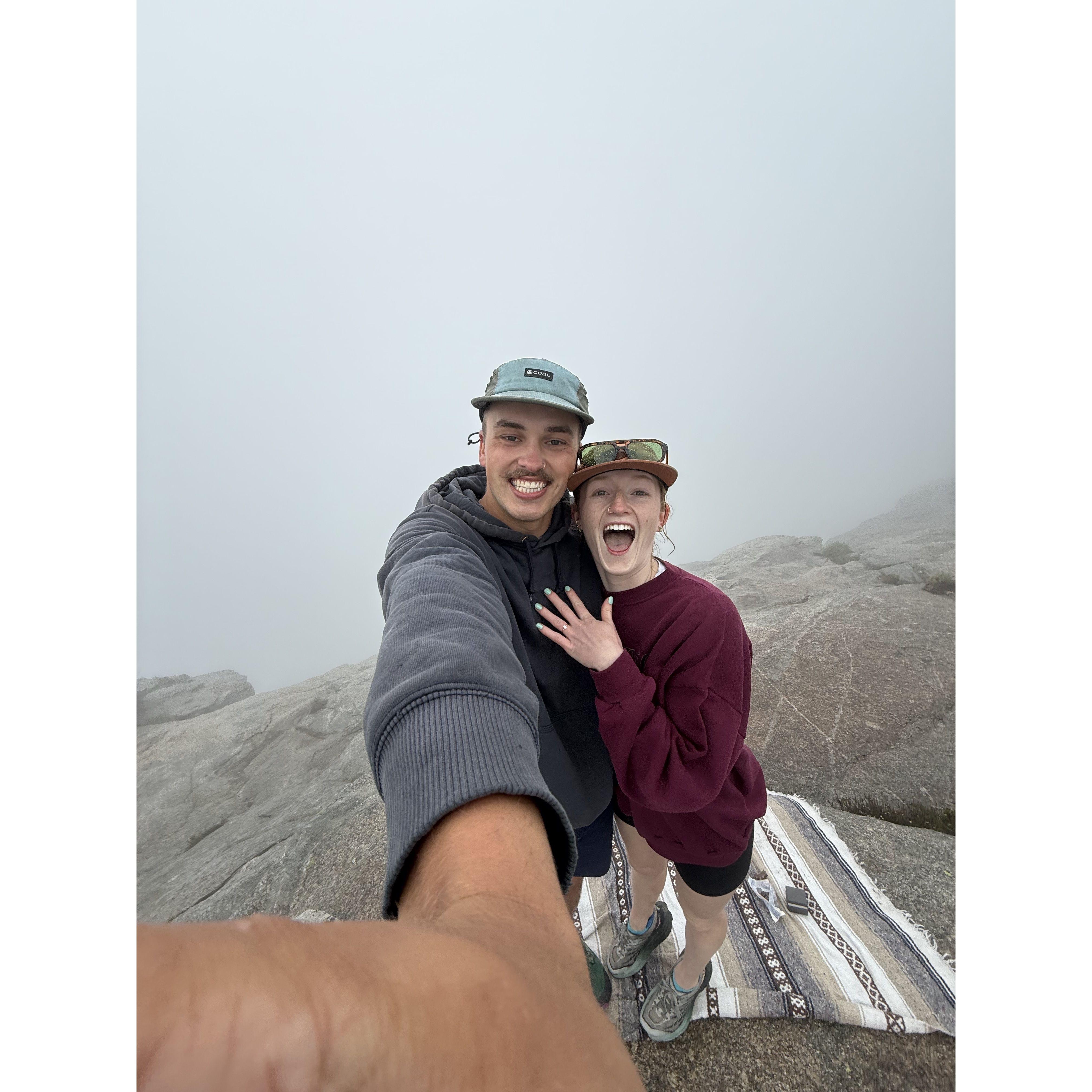 This picture is right after Luke proposed!