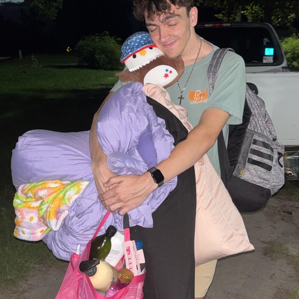 Adam never let Abby carry anything, lol!