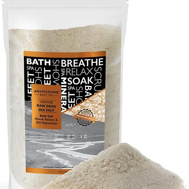 19 lbs Raw Dead SEA Salt Not Cleaned, Still Contains All Dead sea Minerals Including Dead sea Mud, Fine Medium Grain Large resealable Bulk Pack,