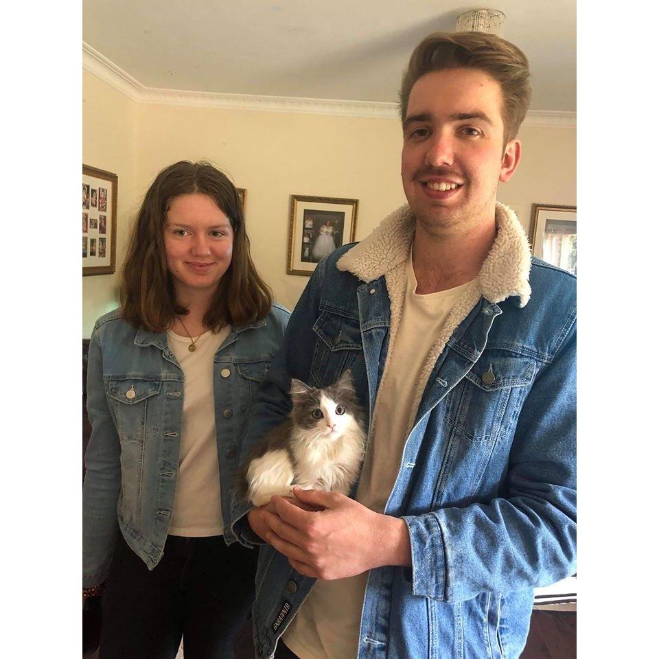The day we picked up our kitten Winston, he is now 3 years old.
