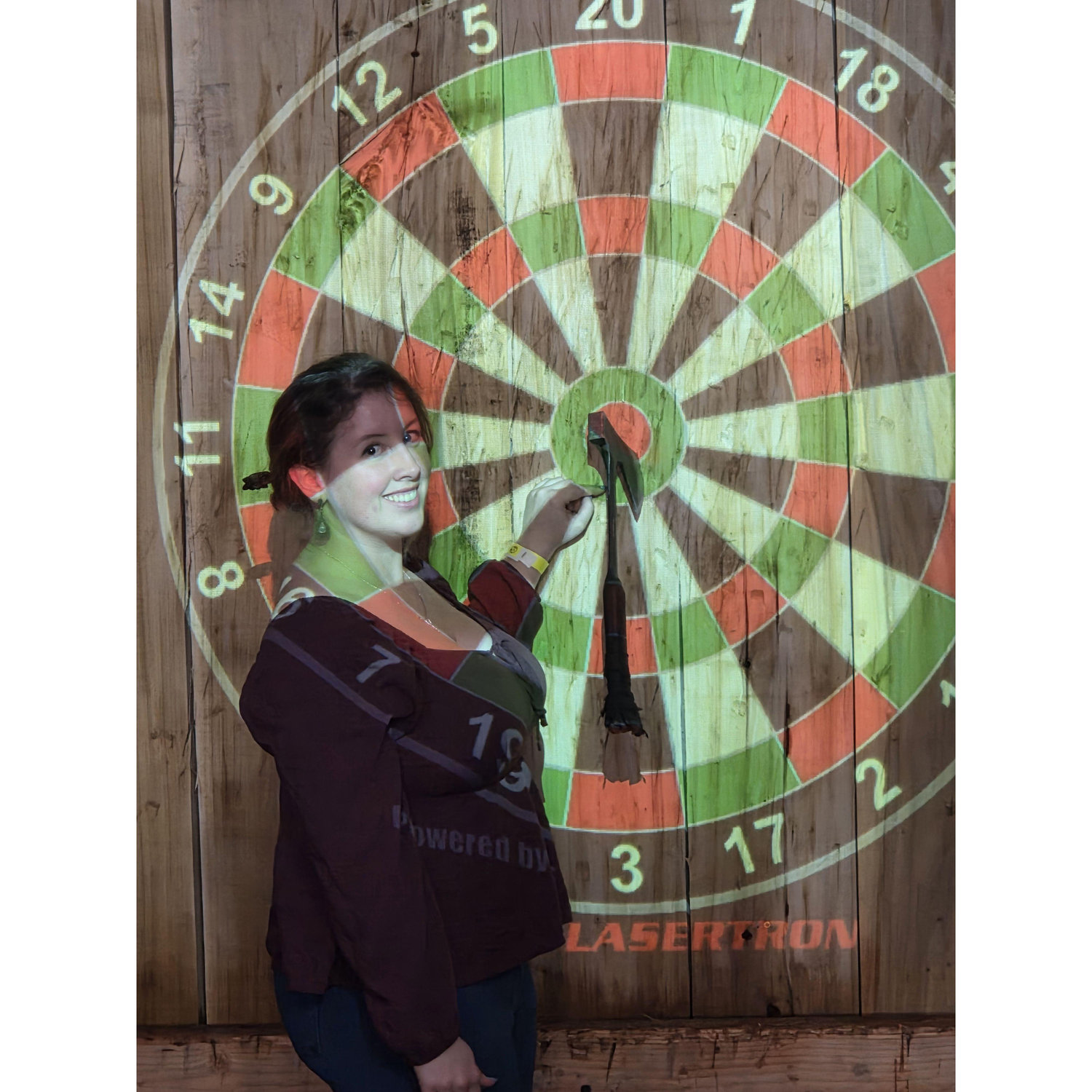 She hit the bullseye!