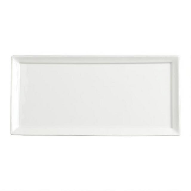 Rectangular White Porcelain Tasting Plates Set Of 4