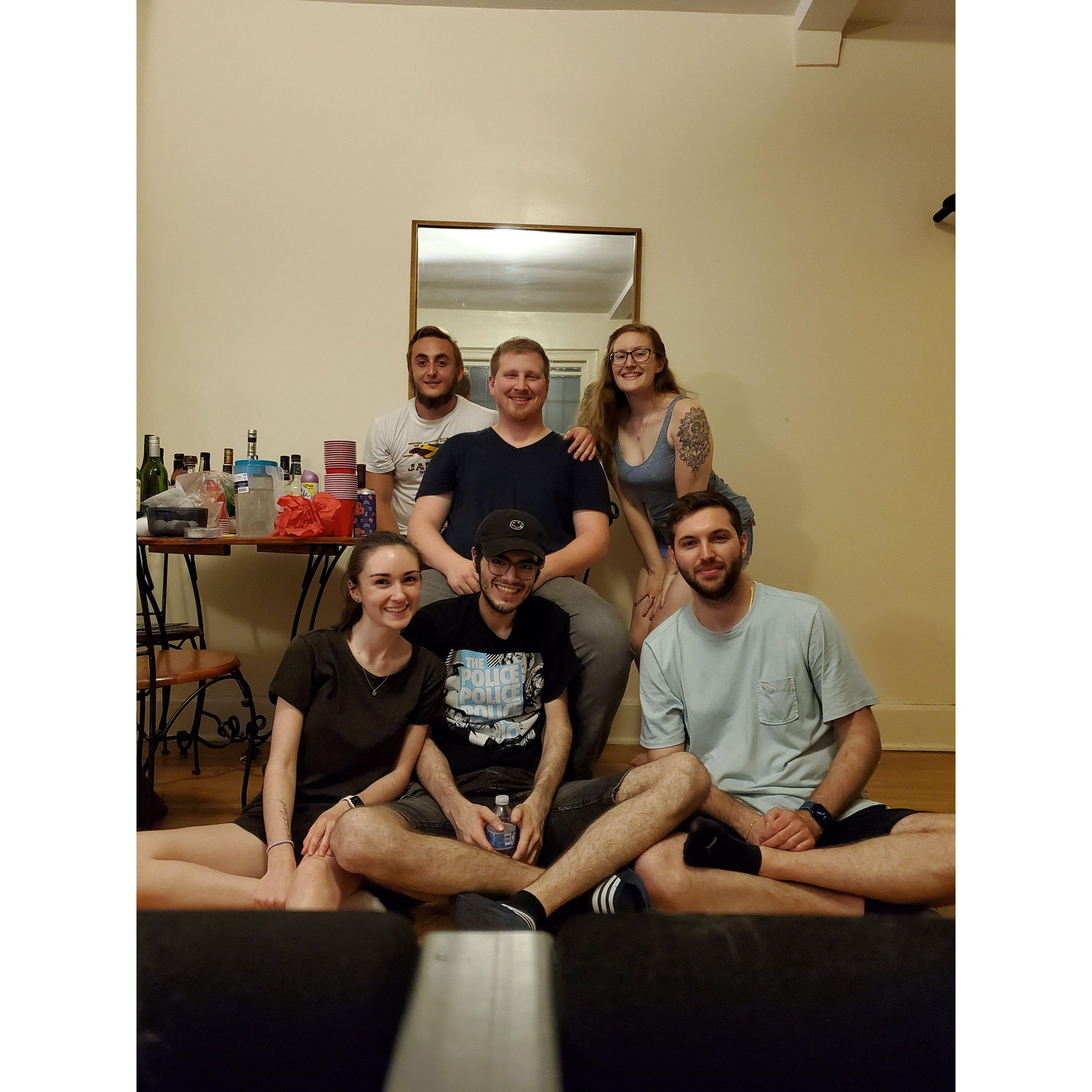 In Chris's apartment with Kerry, Rufat and Ricky