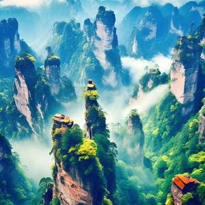 Floating Avatar Mountains Exploration for Two
