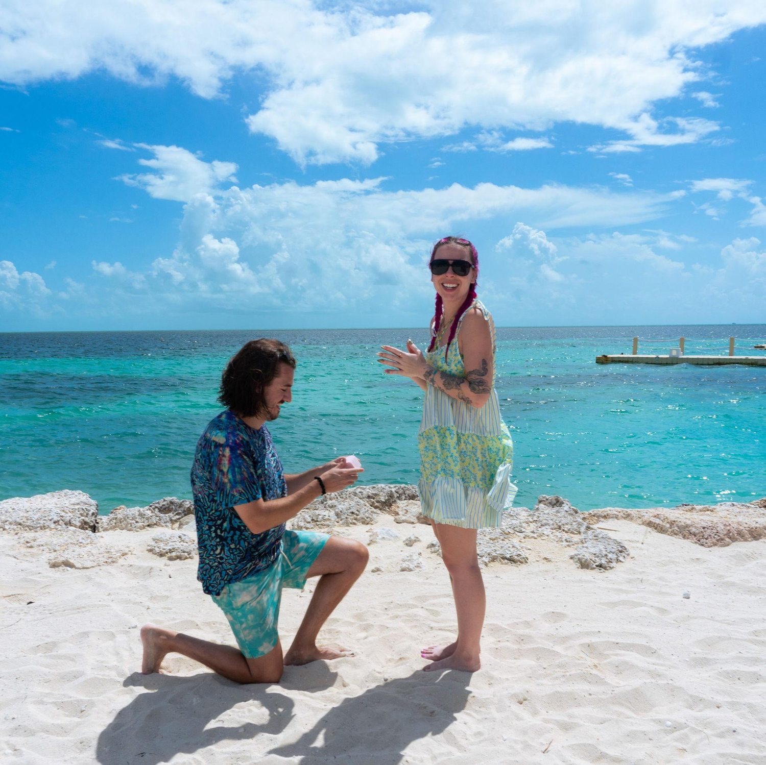 Chris proposed at Coco Kay Beach in the Caribbean :)