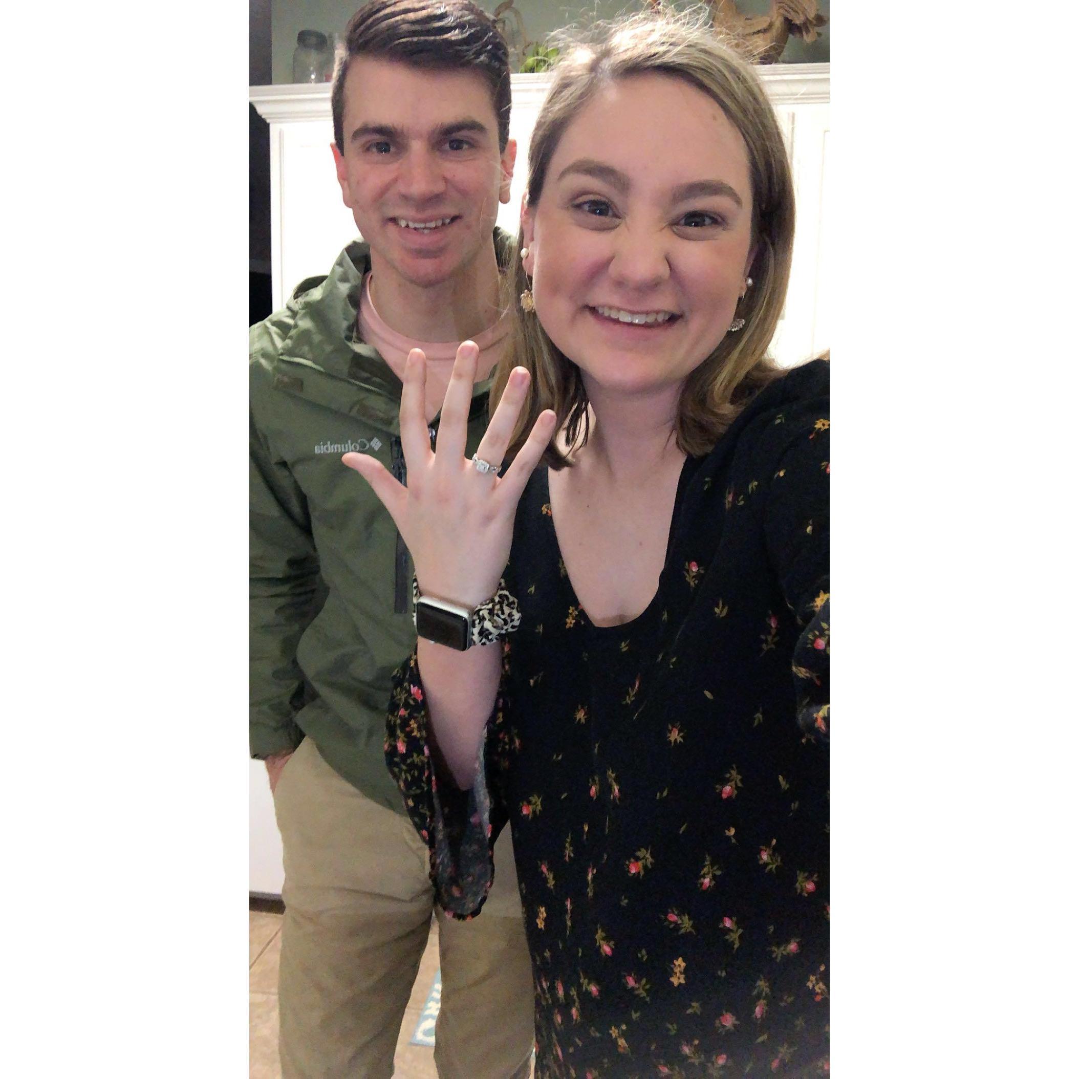 The night we got engaged!