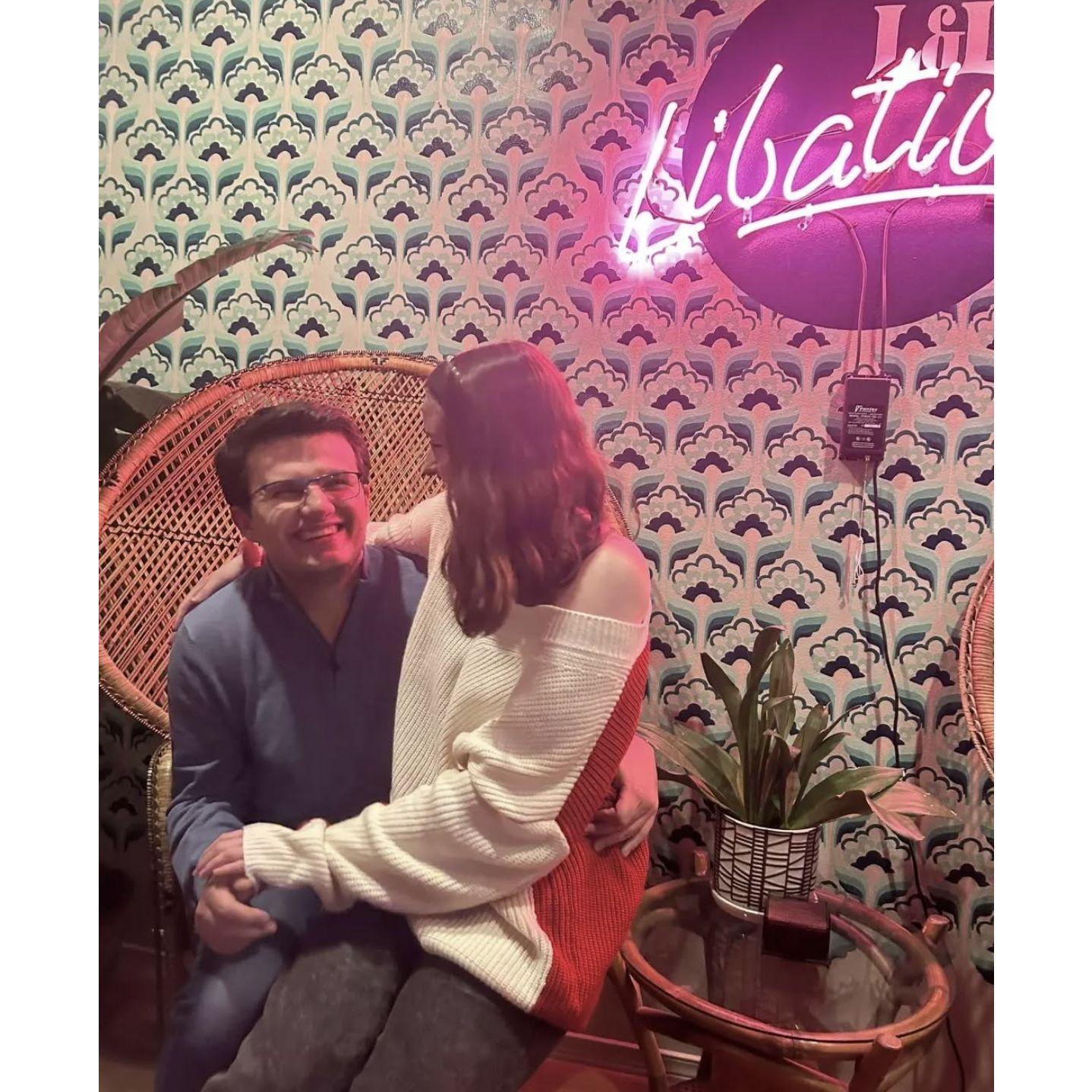 March 2024- A fun little double date and night on the town! Little did Mackenzie know Connor would be proposing two weeks after this photo was taken!