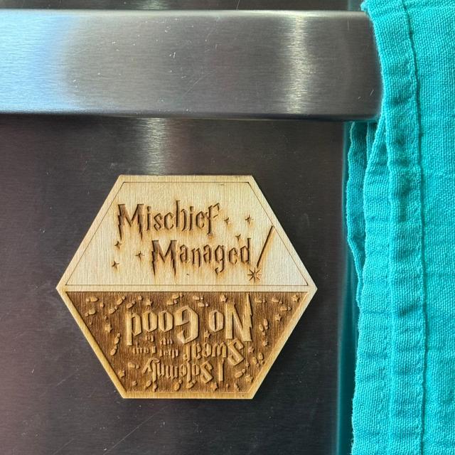 clean dirty dishwasher magnet wizarding decor for home, magical school map gift for new home