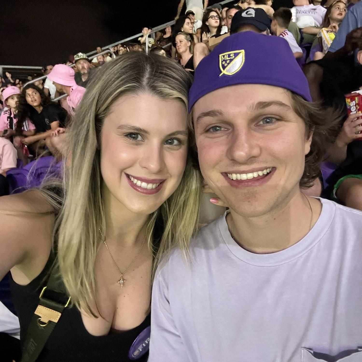 Our first time at an "American" Soccer game in Orlando... Messi was supposed to be there but he was "injured".