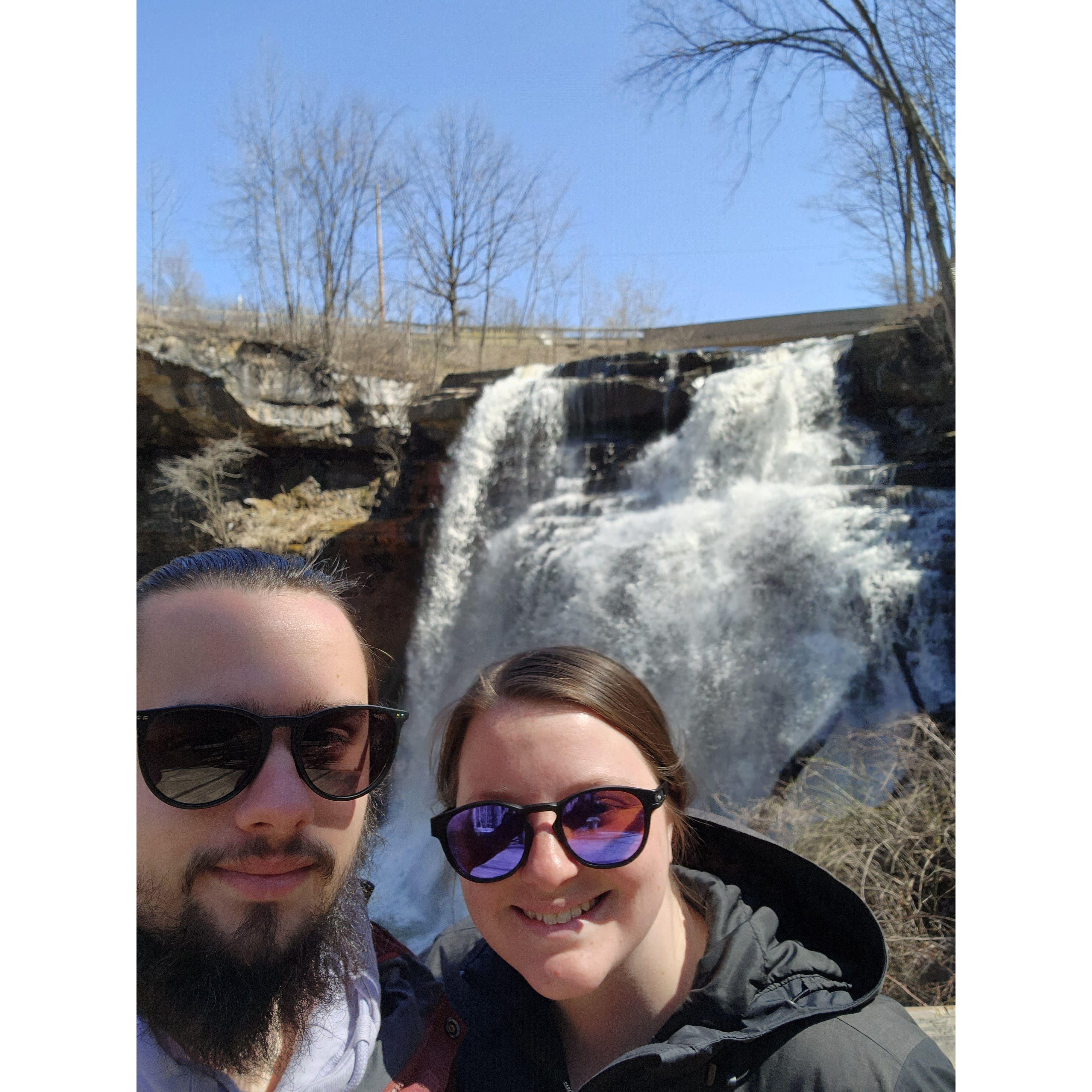 Hiked to a waterfall in Cuyahoga Valley National Park in Ohio