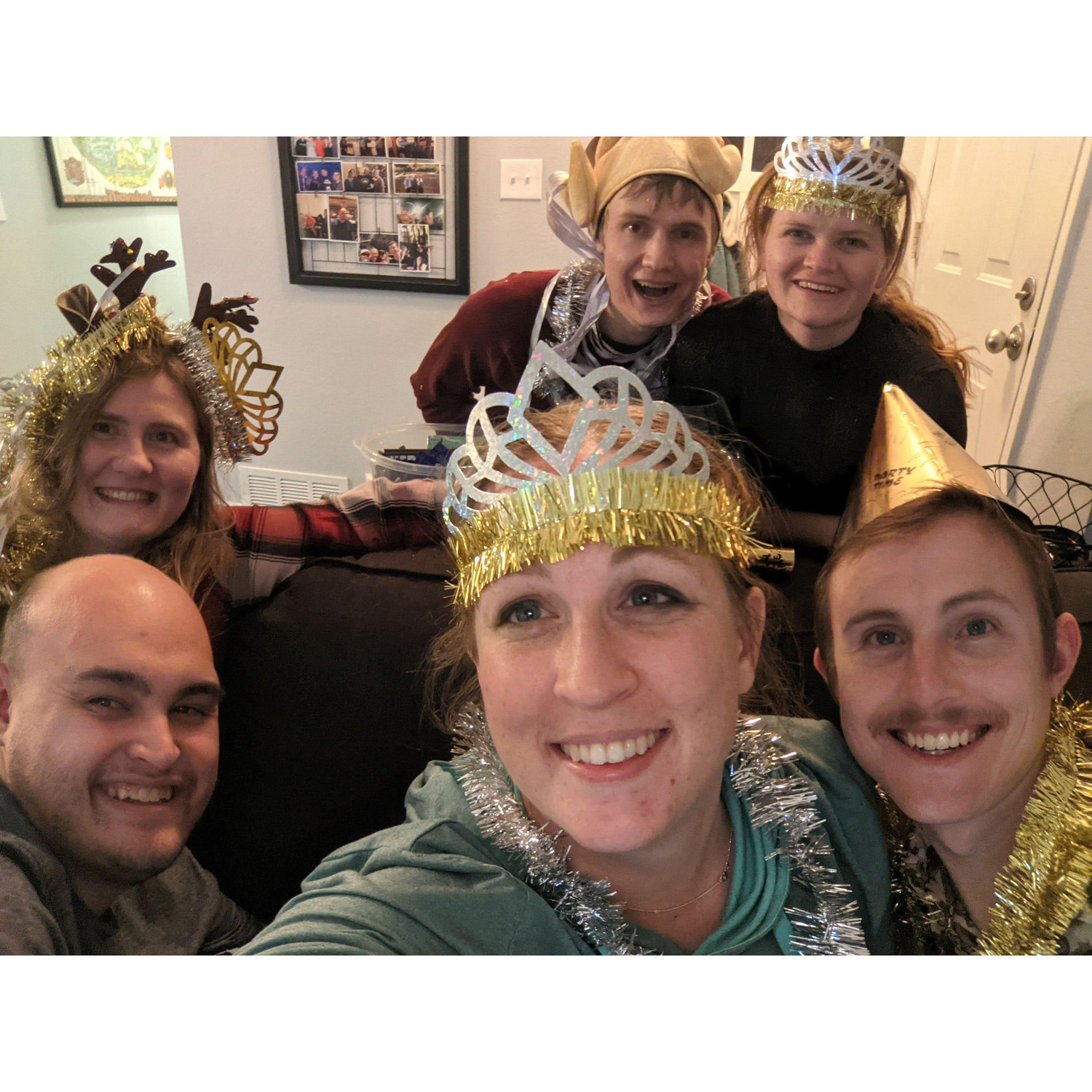 We're in the back enjoying our first New Year's Eve together!