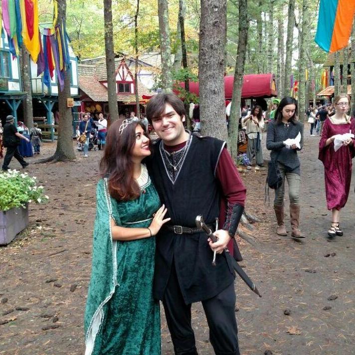 Matt and Veramis love to go to King Richard's Faire. The Medieval Renaissance faire is one of their favorite events. While Veramis dressed as a princess while Matthew was her knight.