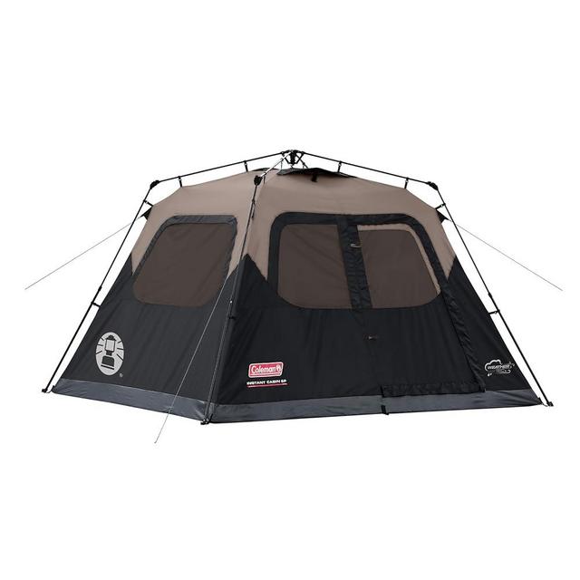 Coleman Cabin Tent with 1-Minute Setup, 4/6/8/10 Person Instant Tent with Weatherproof Floor, Pre-Attached Poles, Air Vent, & Carry Bag