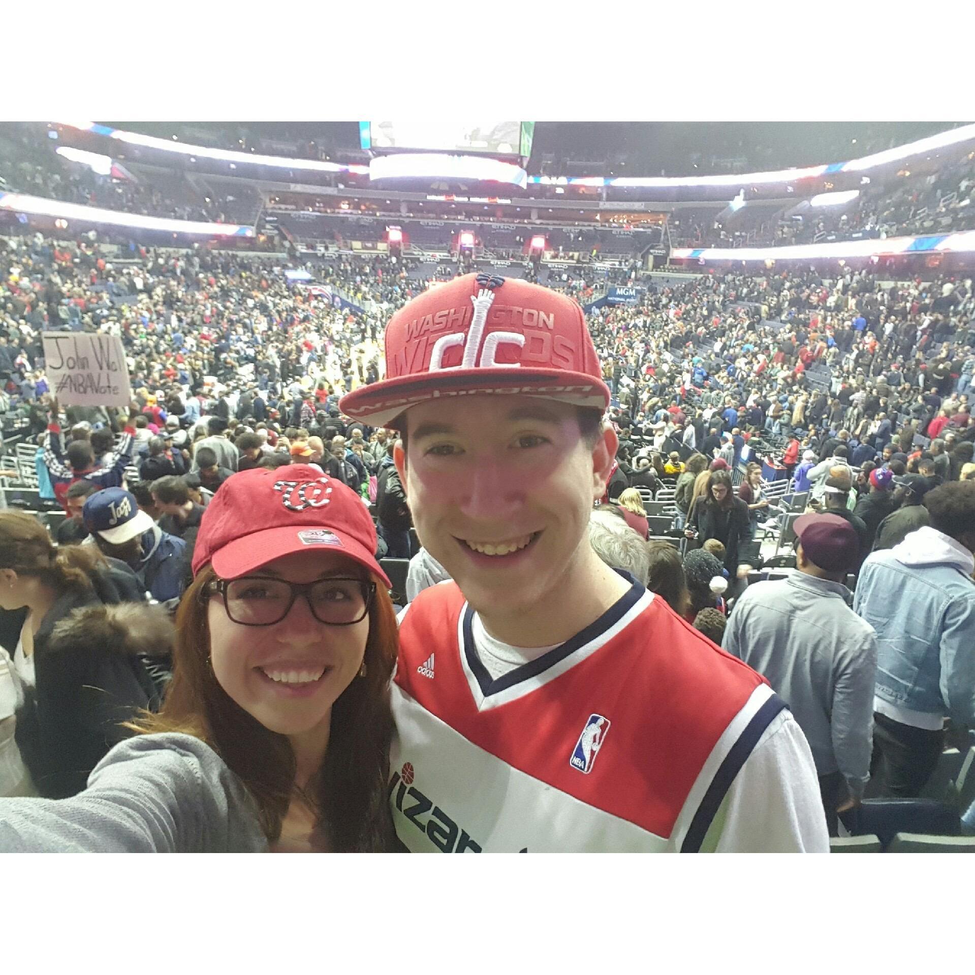 We love going downtown wether it was in school in Baltimore or in DC to see a Wizards game!