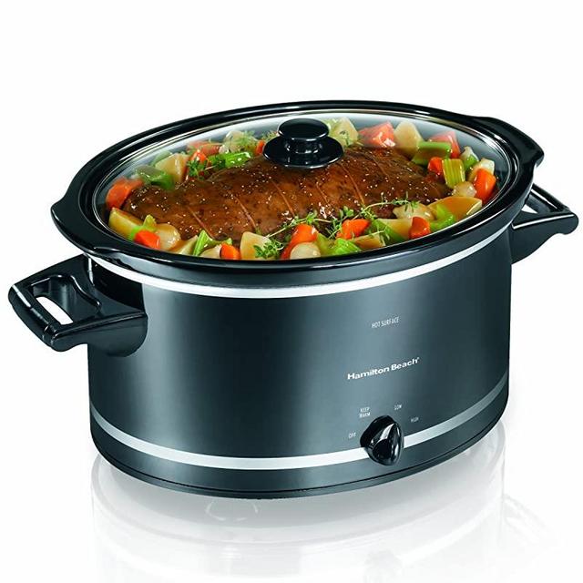Hamilton Beach 33182 8-Quart Oval Slow Cooker, Black (Discontinued)