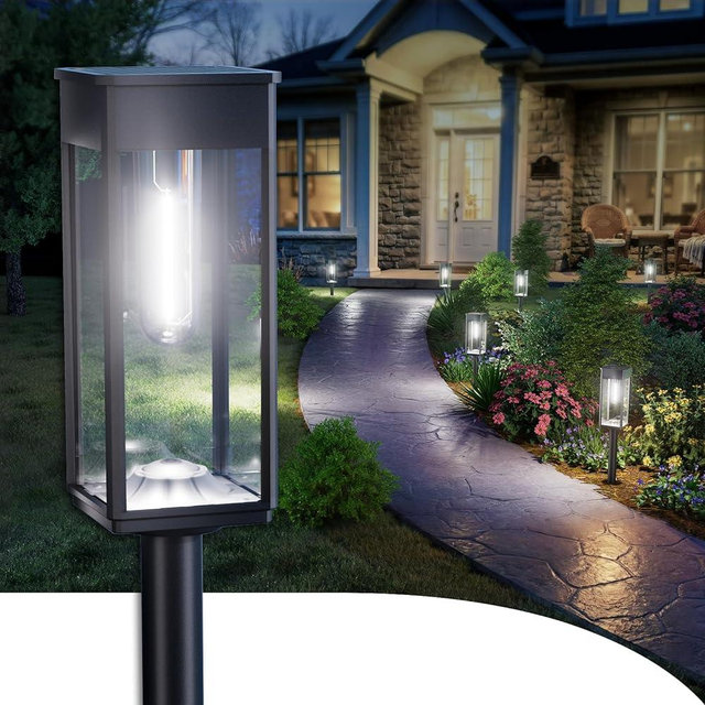 ALFIOT Solar Pathway Lights Outdoor, 12 Pack Bright Solar Lights Outdoor, Auto On/Off, IP65 Waterproof Landscape Lighting for Yard Patio Walkway Driveway Pathway (Cool White)