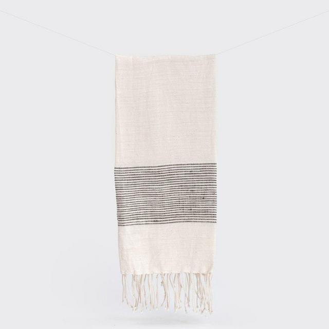 Gray Ribs Hand Towel