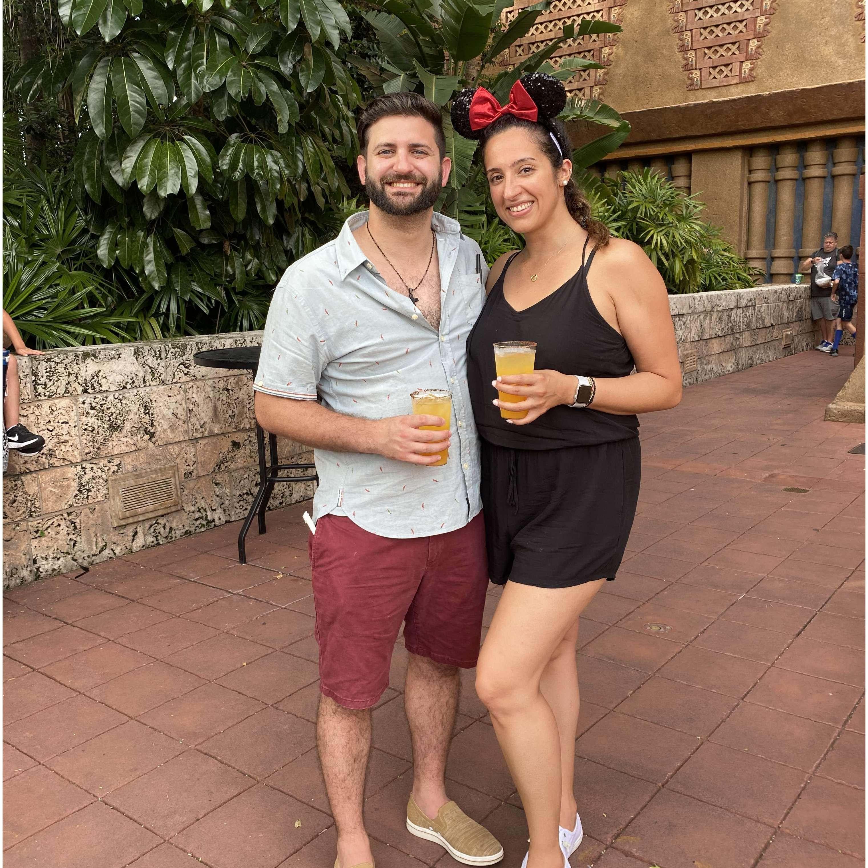 Our final stop around the world at Epcot after a full day of drinks & food!