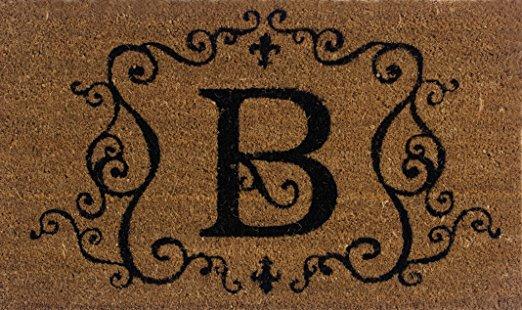Evergreen 2RM002 Monogram Door Mat, Coir Insert, Letter B, 16-Inches x 28-Inches (Discontinued by Manufacturer)