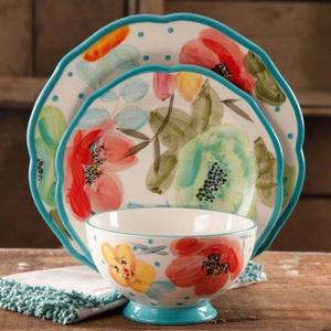 The Pioneer Woman Vintage Bloom 12-Piece Decorated Dinnerware Set - Walmart.com