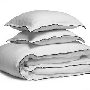Edged Linen Duvet Cover Set New