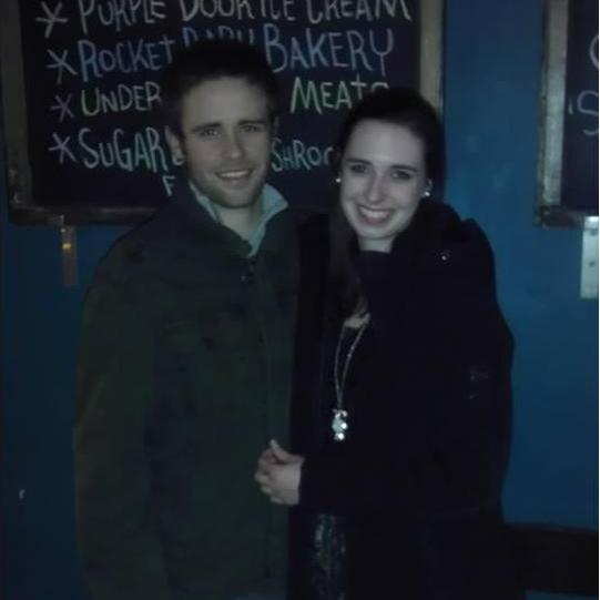 We met in 2013 while working at Sendik's in Elm Grove.  This is one of the first photos of us!  We are out to dinner for my 21st birthday.